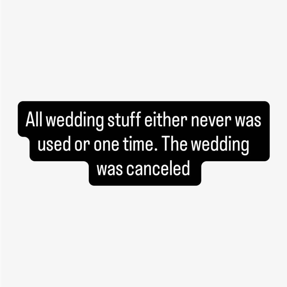 Wedding Items Announcement